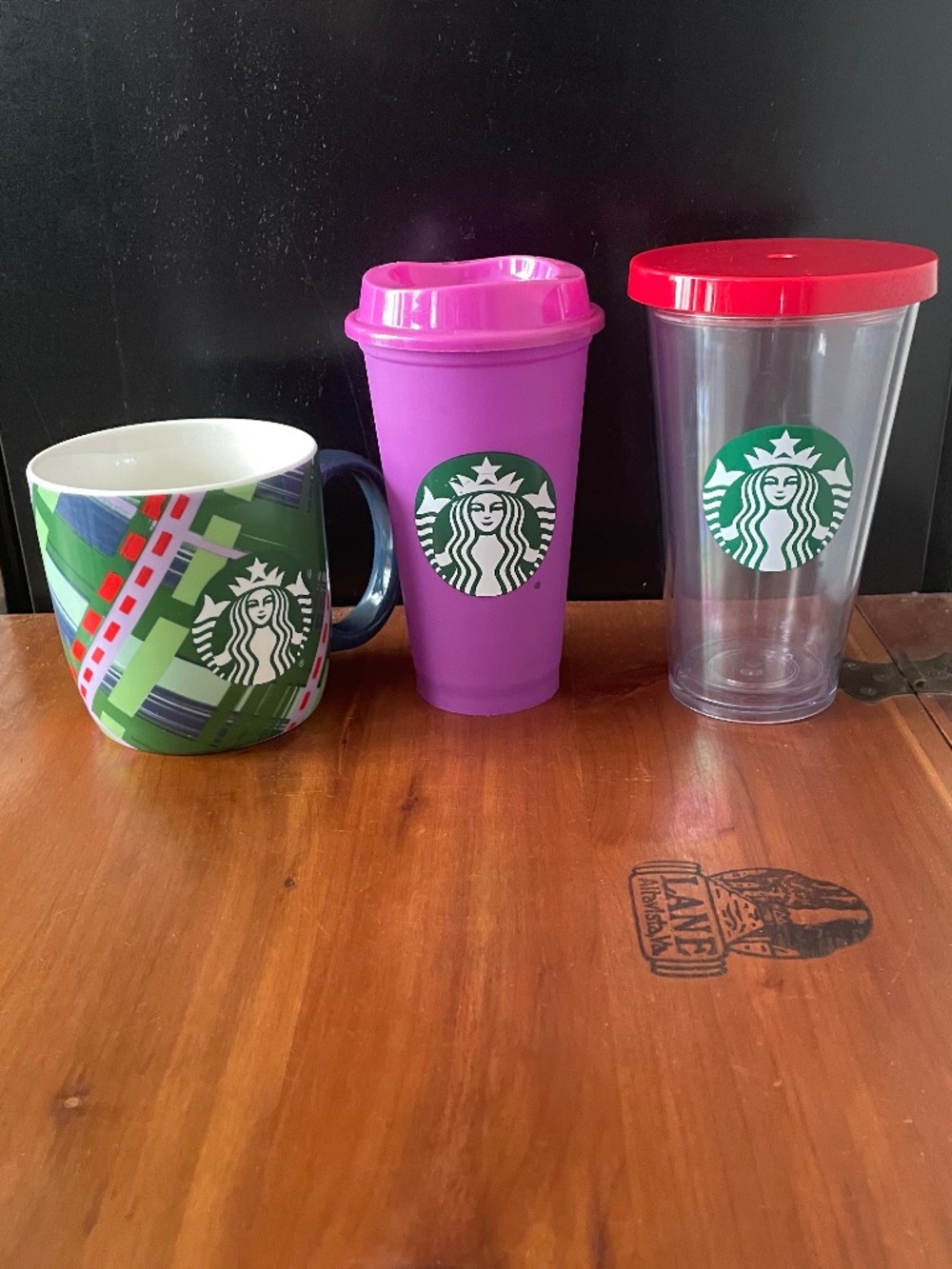 3 Starbucks Cups